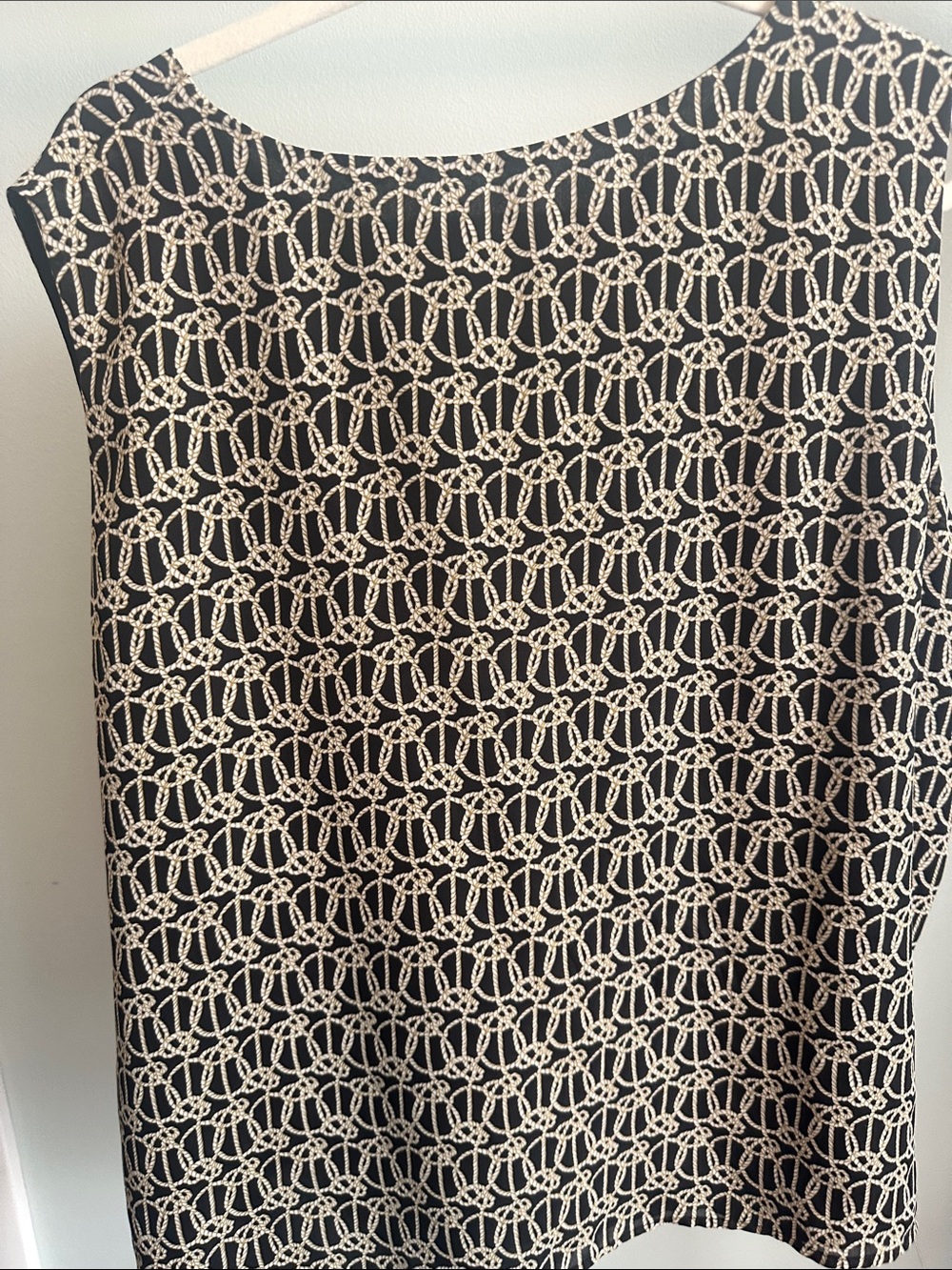 Black and Cream Patterned Women's Blouse